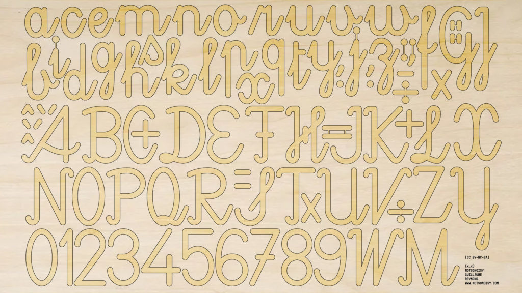 Alphabet en découpe laser