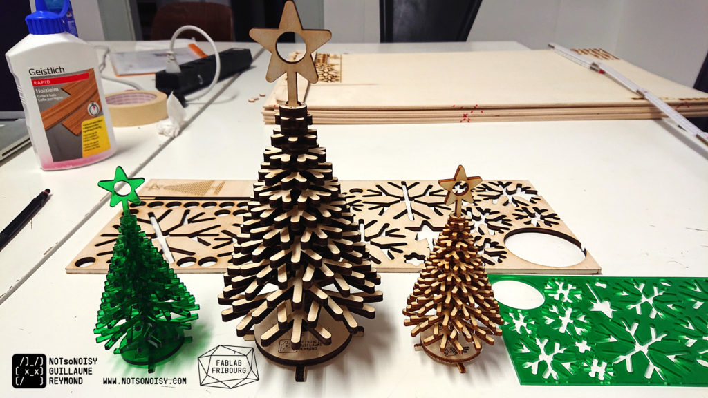 Un sapin de noël en découpe laser