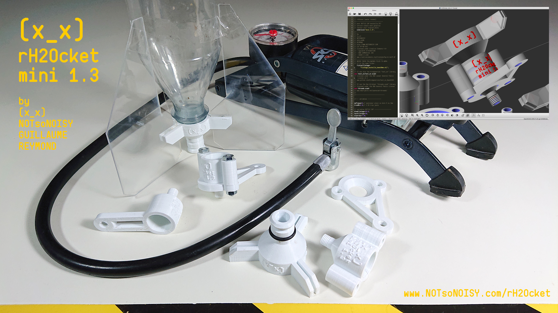 Fusée à eau en impression 3D et découpe laser