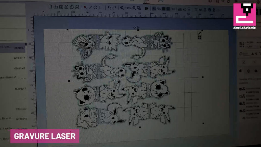 personnage en découpe laser avec des yeux led lumineux